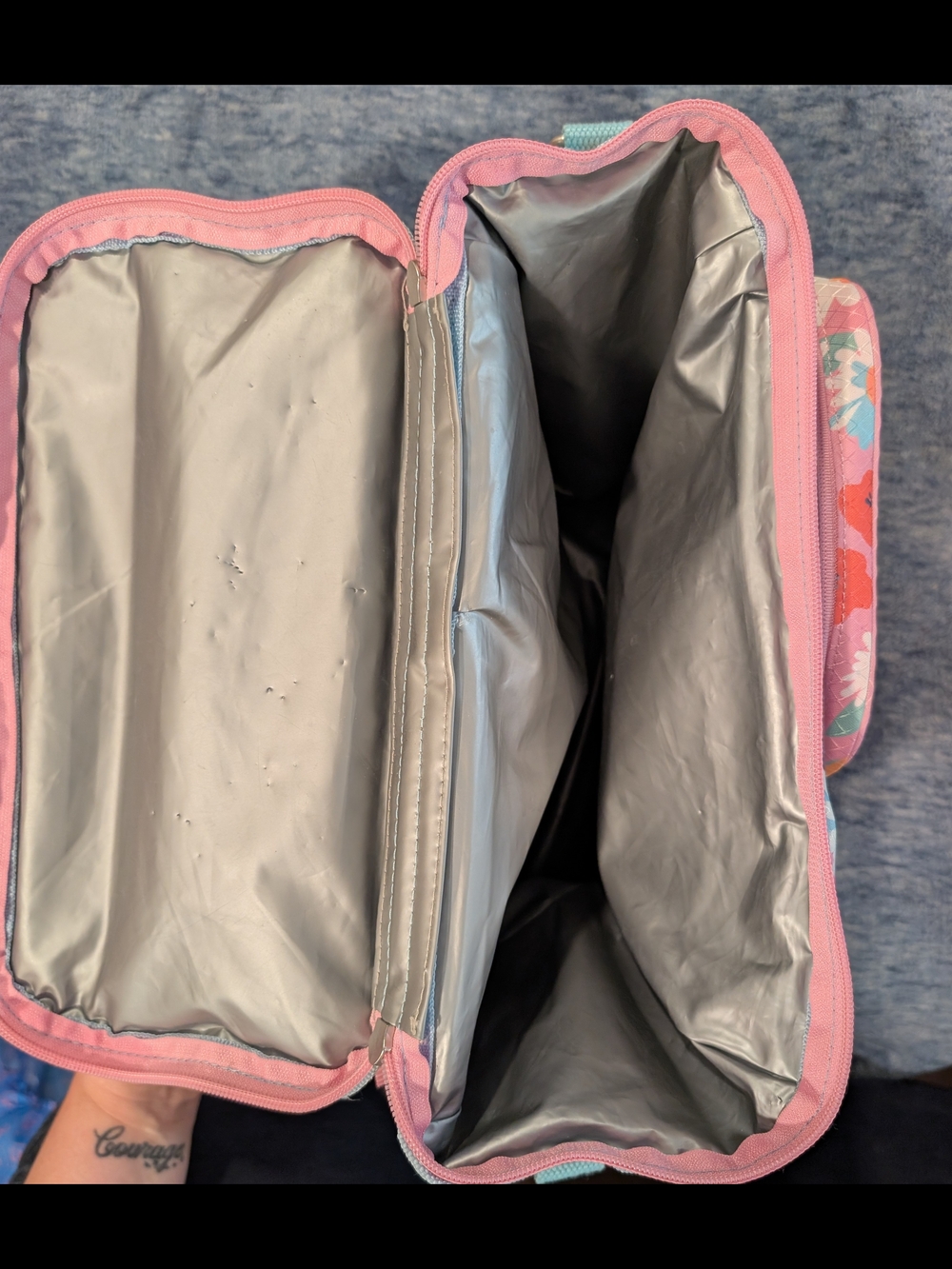 Matilda Jane Everything Packed Cooler Backpack in Pink, Blue and Coral - Picture 10 of 11